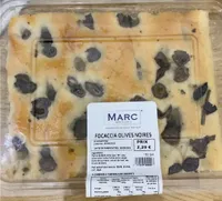 Focaccia olives noires