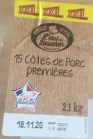 Cotes de porc echine