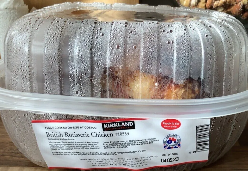 Cooked british rotisserie chicken