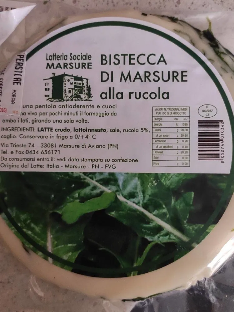 Bistecca di formaggio alla rucola