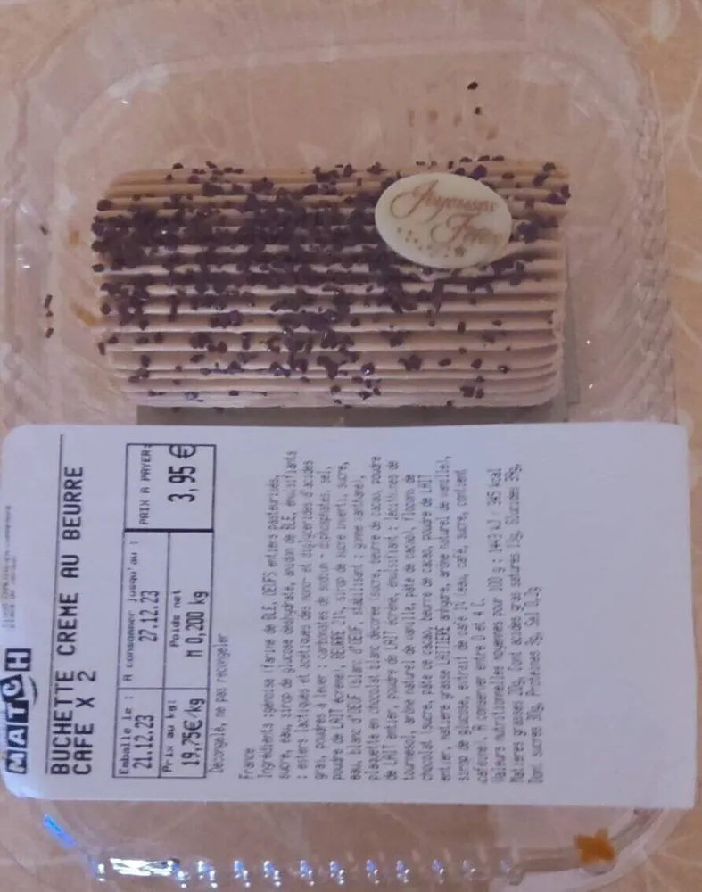 Bucette crème au beurre café