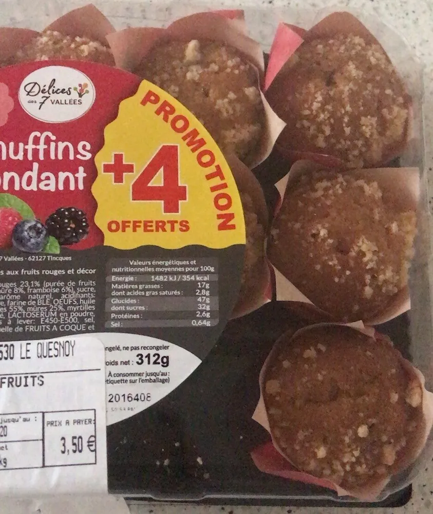 mini muffins coeur fondant aux fruits rouges