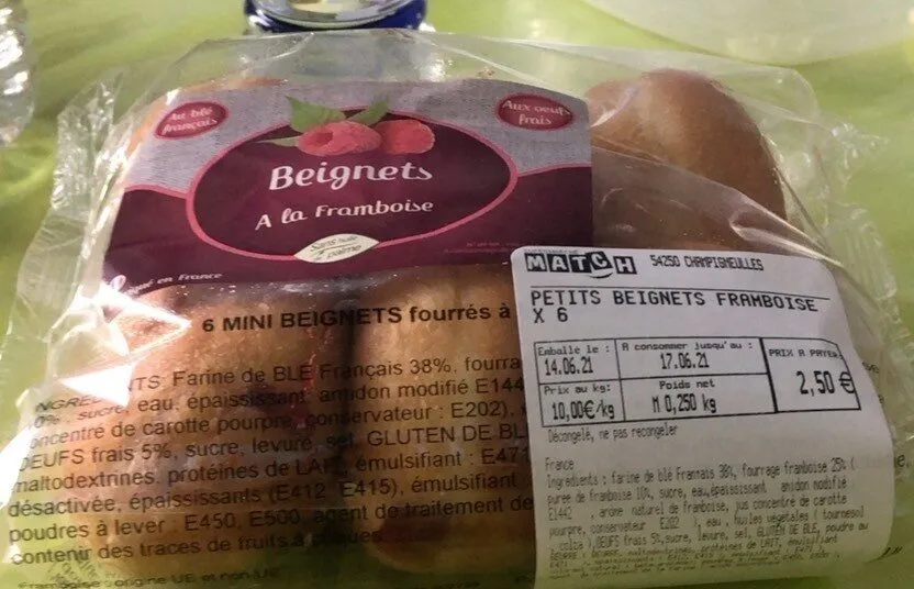 Petits beignets framboise