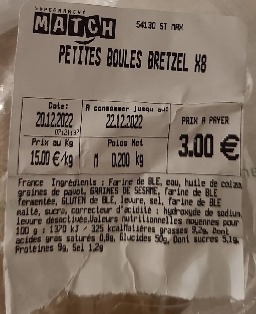 Petites boules bretzel