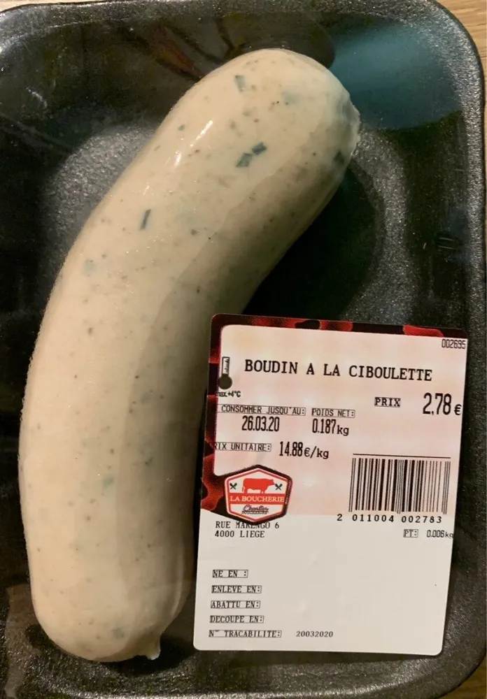 Boudin a la ciboulette