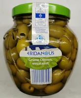 Grüne Oliven Glas