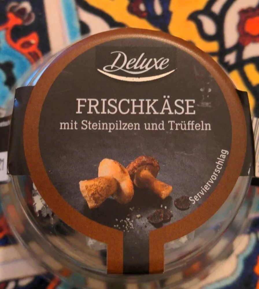 Frischkäse mit Steinplzen und Trüffeln