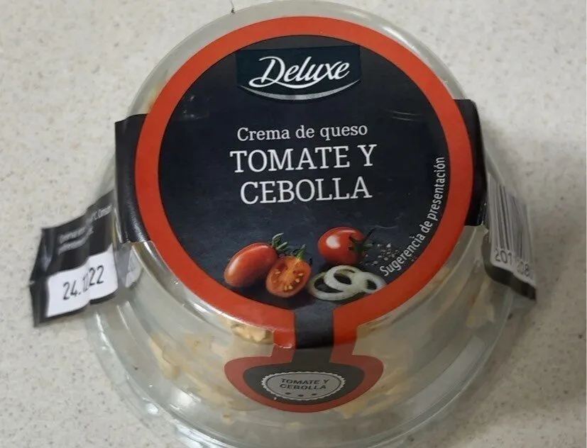 Crema de queso tomate y cebolla