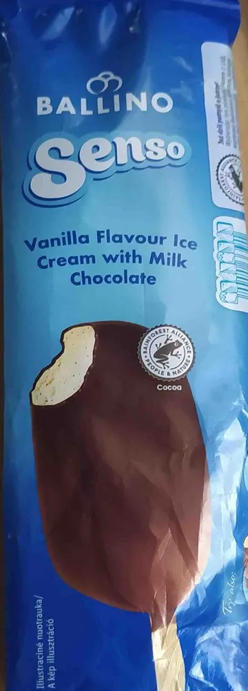 Senso Vanilla Flavour Ice Cream with Milk Chocolate