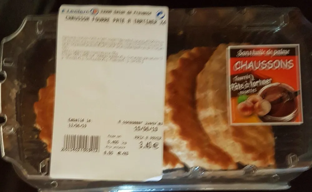 Chausson fourré pâte à tartiner