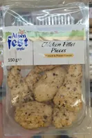 Filetes de pechuga de pollo con mostaza y pimienta
