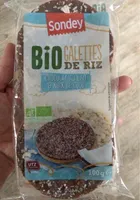 Galettes de riz choicolat au lait et noix de coco