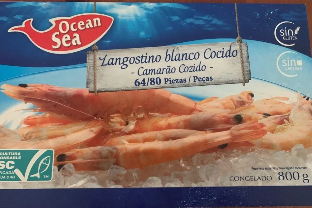 Langostino blanco cocido