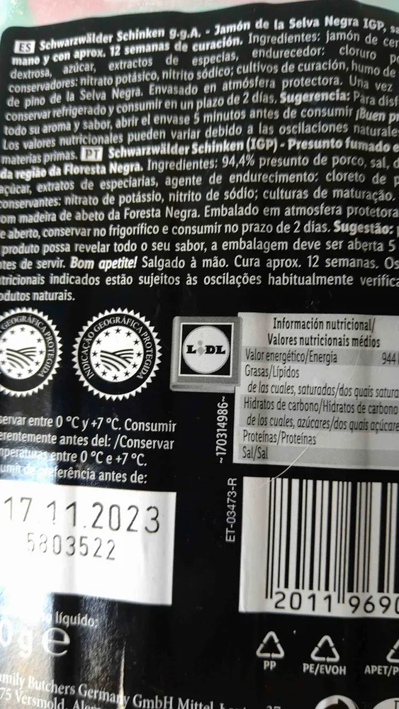 Jamon selva negra