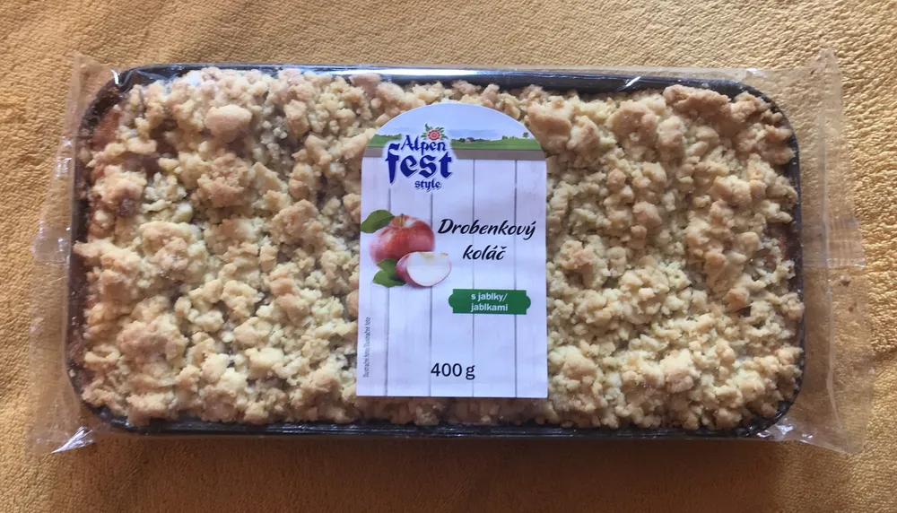 Drobenkový koláč s jablky