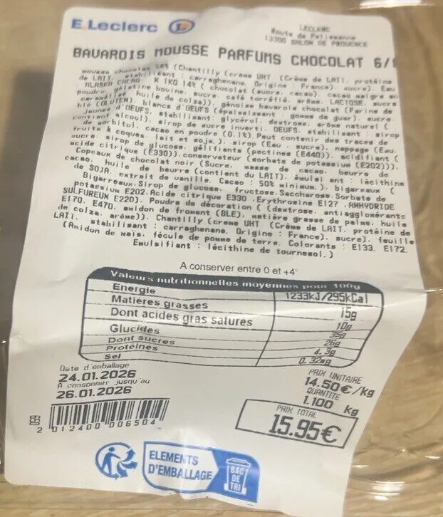 Bavarois mousse chocolat