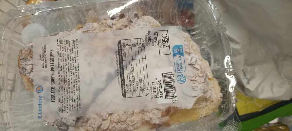 Jésuite crème pâtissière
