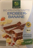 Fruchtschnitte Erdebeer-Banane