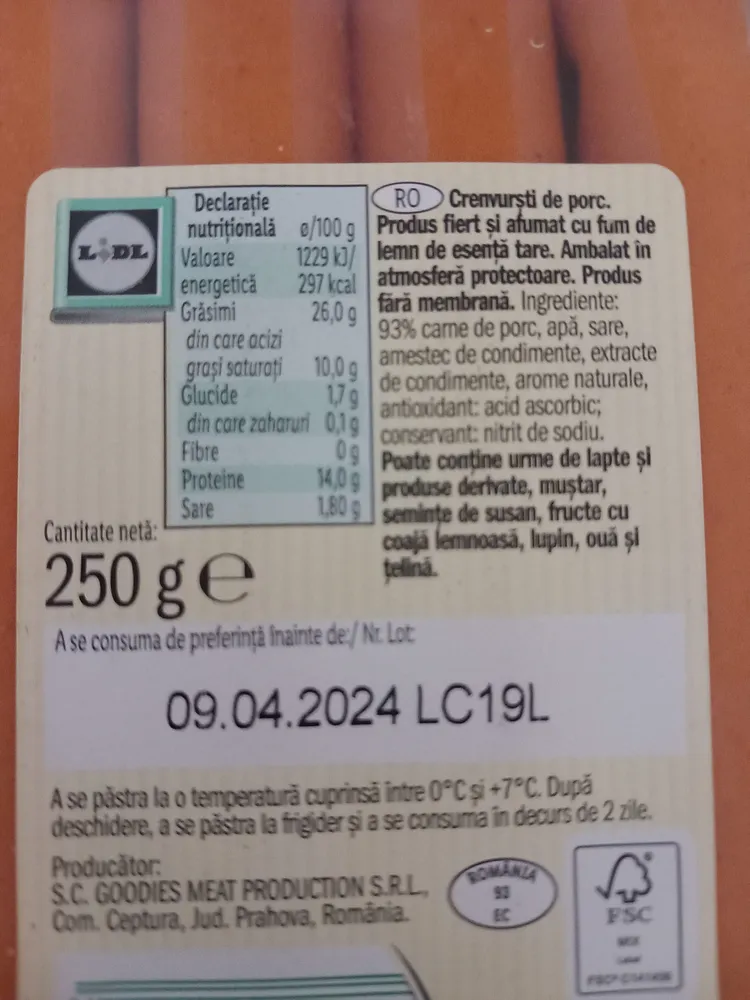 Cremvursti de porc