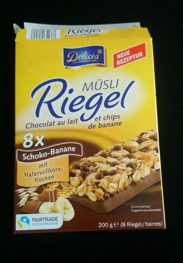 Muslu riegel chocolat au lait et banane