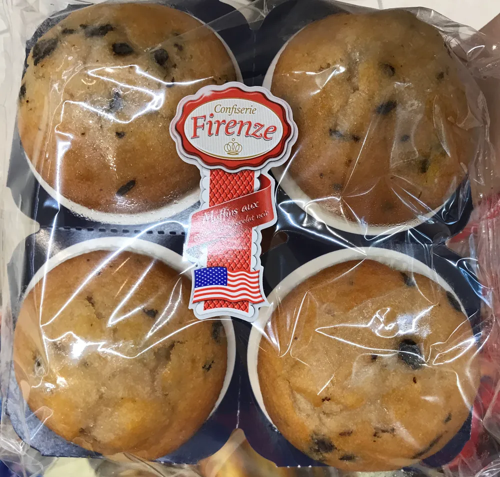 Muffins aux pépites de chocolat noir