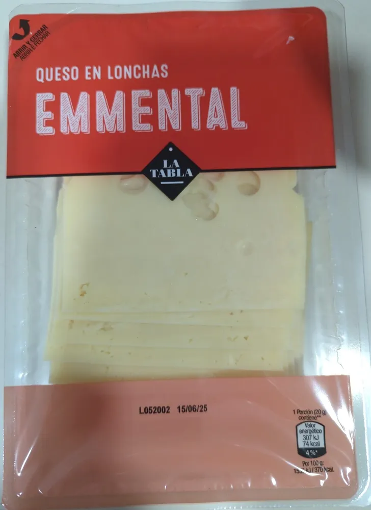 Queso en Lonchas Emmental
