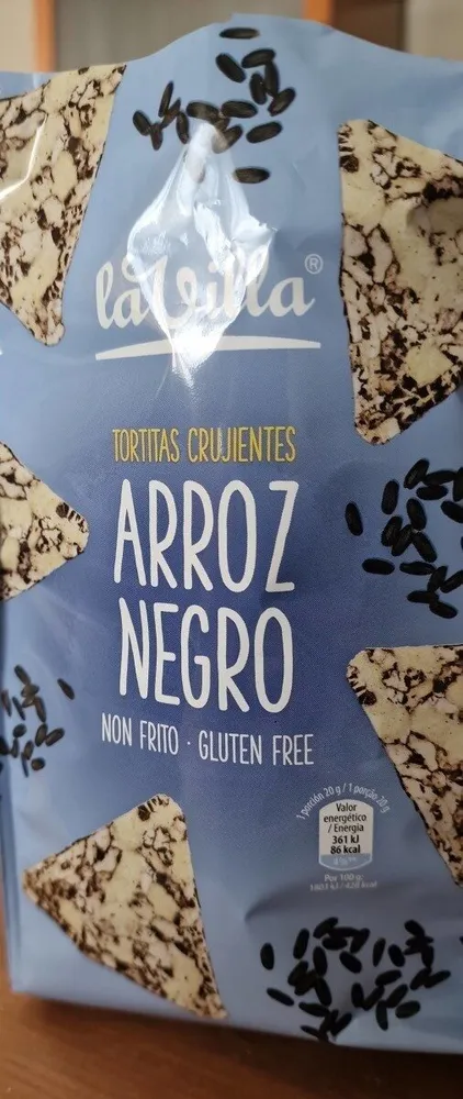 Tortitas crujientes arroz negro