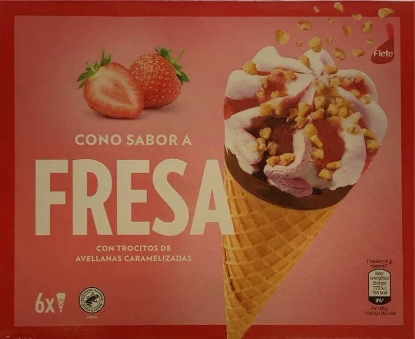 Cono sabor fresa