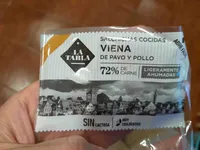 Salchichas cocidas viena de pavo y pollo