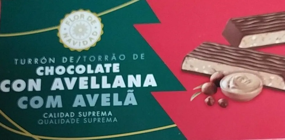 Turrón de chocolate con avellana