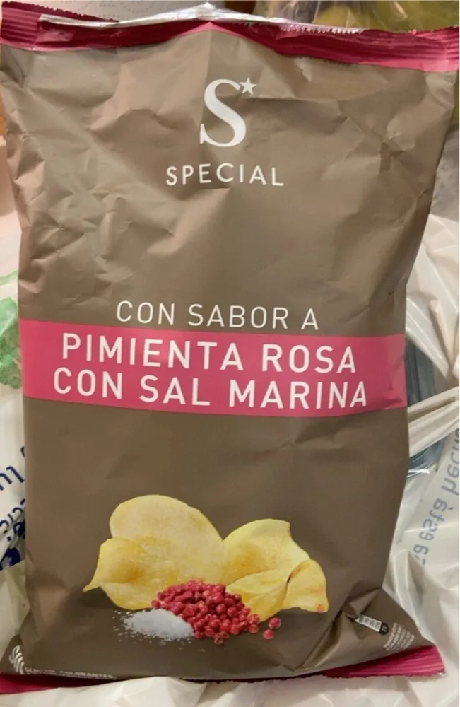 Papas pimienta rosa con sal marina