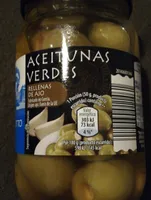 Aceitunas verdes rellenas de ajo