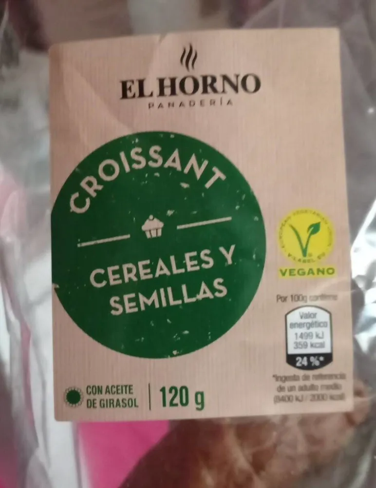 Croissant vegano cereales y semillas