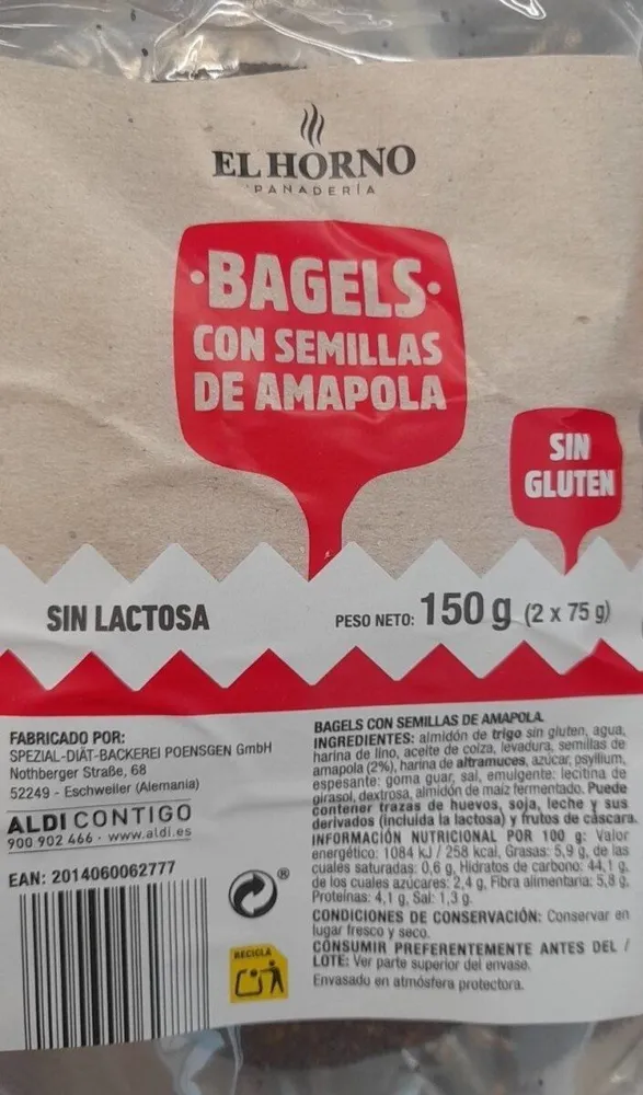 Bagels sin gluten con semillas