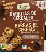 Barritas de cereales con chocolate negro