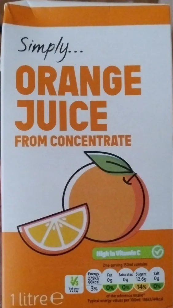 Orange Juice from Concentrate