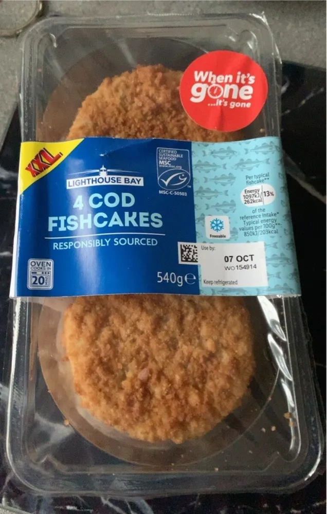 4 cod fishcakes