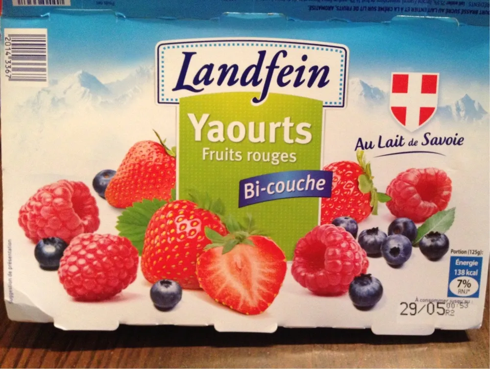 Yaourts fruits rouges