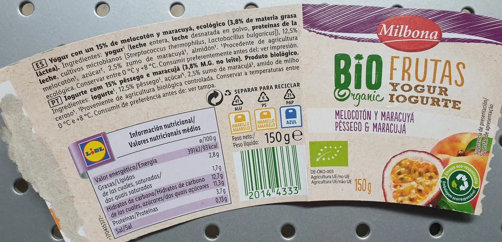 BIO FRUTAS YOGUR IOGURTE