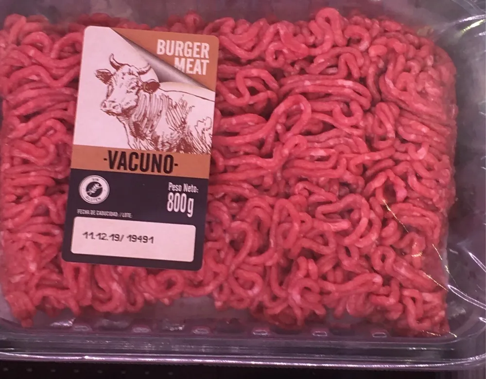 Burger meat vacuno