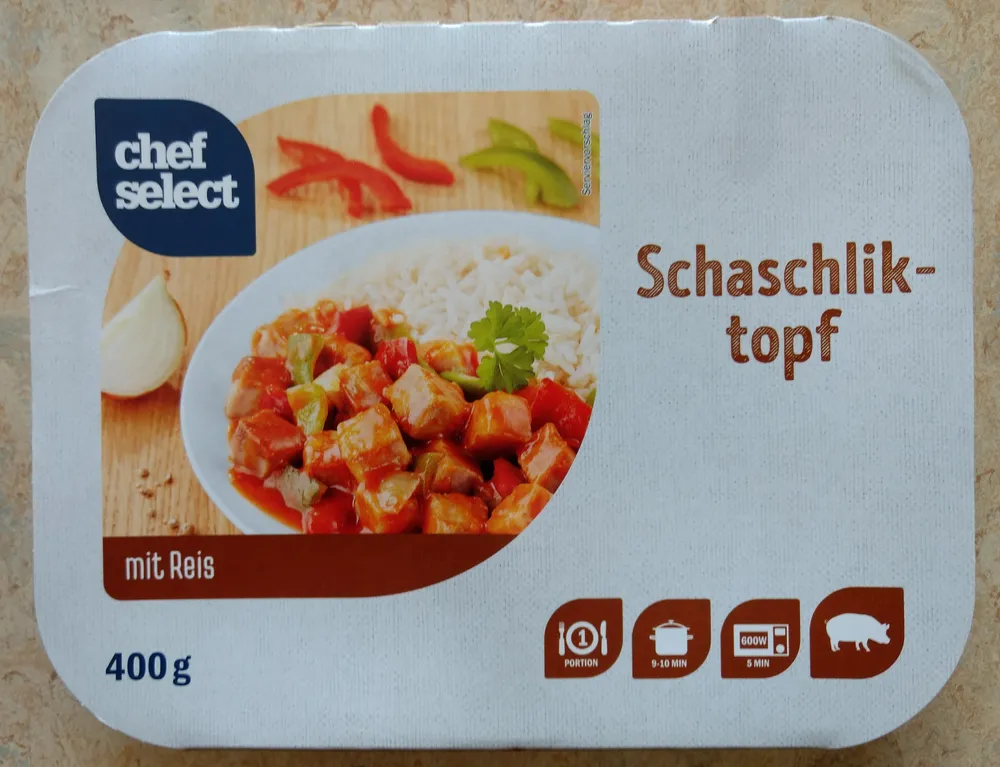 Schaschliktopf mit Reis