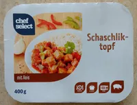 Schaschliktopf mit Reis