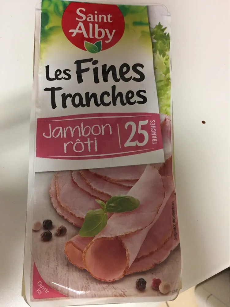 Fines tranches de jambon rôti