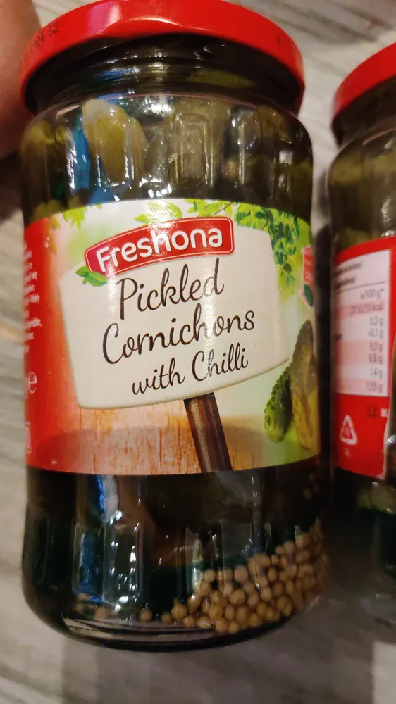 Pickled Cornichons with Chilli