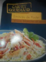 Émincé de poulet sauce blanche et semoule