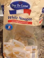 White nougat almonds