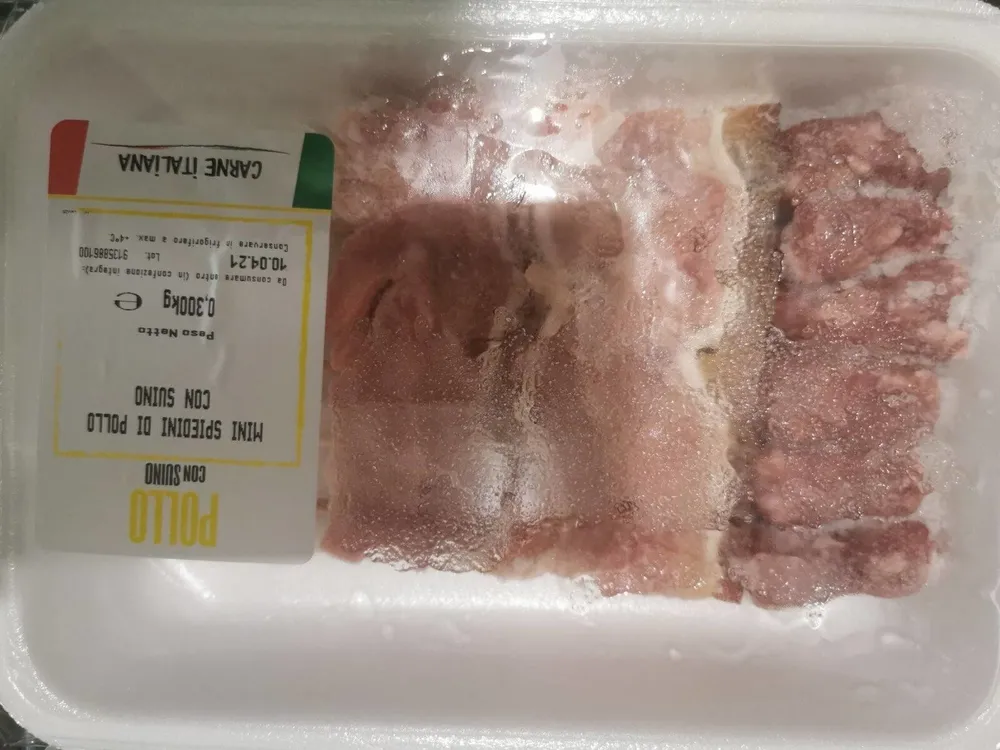 Mini spiedini di pollo con suino