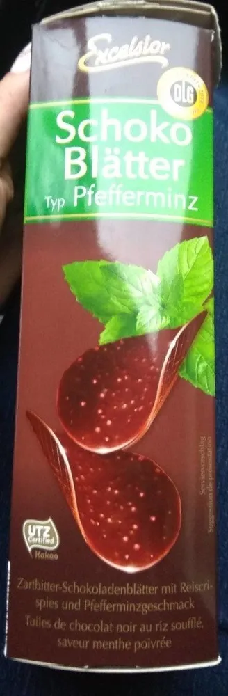 Schoko Blätter - Pfefferminz