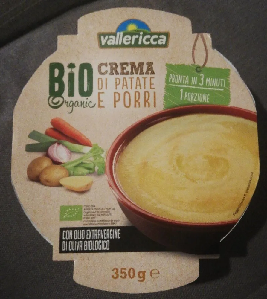 Bio organic crema di patate e porri