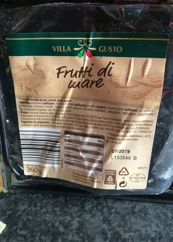 Frutti Di Mare, Meeresfrüchte Vorgekocht, Glasiert